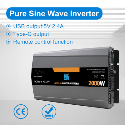 Goede prijs. 2000 W Zuivere Sinusgolf Omvormer – DC 12V/24V/48V naar AC 110V/220V online