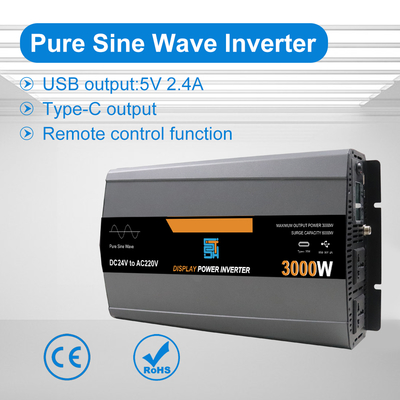 Goede prijs. 3000W Pure Sinus Wave Power Inverter 12V/24V/48V tot 110-240V wisselstroom online