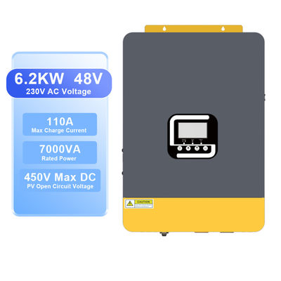 Goede prijs. LCD-scherm Zonne-omvormer 6.2KVA 48V Hybride Zonne-omvormer Pure Sinusgolf On/Off-grid Omvormer met MPPT Zonne-oplader online