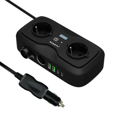 Auto Power Inverter Dc 12v tot 110v Ac Dual Usb 3.1A GaN PD Quick Charger