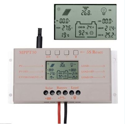 12V/24V 30 Amp MPPT Zonneladingscontroleerder 380w Voor controle van het zonnestelsel