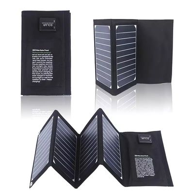 Zonnecellen 20w Klappend zonnepaneel Gemakkelijk te dragen Lichte zonnepanelen voor kamperen
