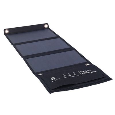 Draagbare 21W opvouwbare zonnepaneeloplader voor mobiele telefoons DC USB-uitgang 670*270*20mm