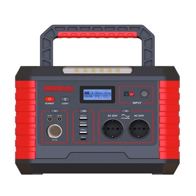 OEM 1000 Watt draagbare elektriciteitscentrale TYPE-C Uitgang QC3.0 18W Voor snel opladen