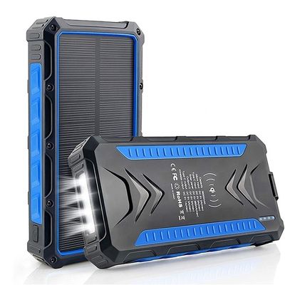 Snel opladen draadloze zonne-energie batterijbank 30000mAh hoge capaciteit