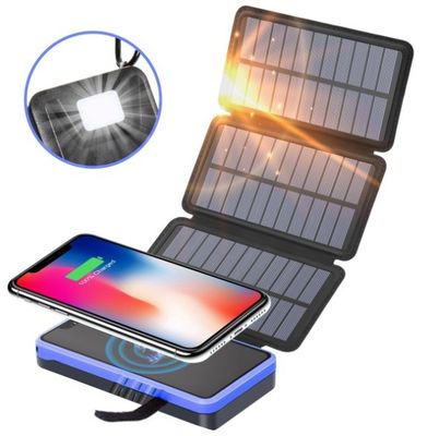 Grote capaciteit 50000mah Solar Powerbank Opvouwbare zonne-energiebank met LED-licht