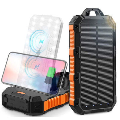 ABS PC Outdoor Wireless 30000mAh Zonne-energiebank met zonnepaneel