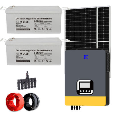 10 kW zonne-energiesysteem Hybride zonne-energiesysteem voor thuis met GEL-batterij en zuivere sinusgolf
