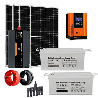 Home Zonne-energiesysteem 2KW Zonnepaneel Kit Off Grid Met Montage Systeem