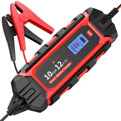 IP65 12V 10A draagbare autobatterijoplader met 1M kabellengte en springstart