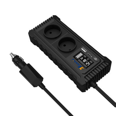 Draagbare 200W Pure Sine Wave Car Power Inverter met USB Type C