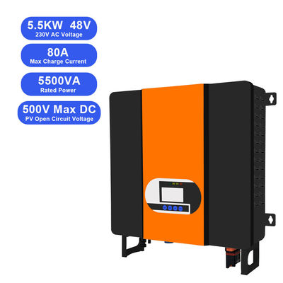 LCD-scherm 5.5KW 48V tot 110V 220V MPPT Zonneladder Hybride omvormer met wisselspanning 230VAC