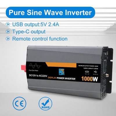 1000W Pure Sinus Wave Power Inverter 12V/24V tot 220V AC