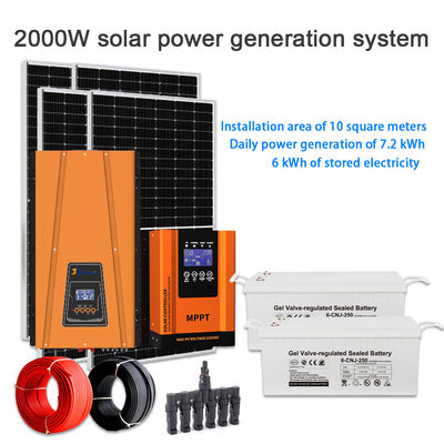 Goede prijs. 2KW Compleet Off-Grid Zonnepakket voor Thuis met Grondmontage & 48V Batterij online