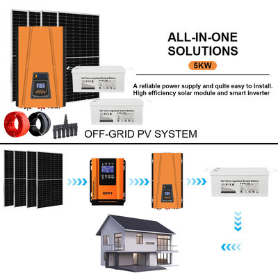 Goede prijs. Power with Peace of Mind: Certified 5KW Off-Grid Solar Kit Featuring Long-Lasting GEL Battery (Meets CE, RHOS, FCC Standards) online